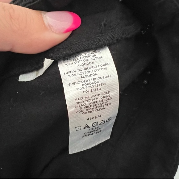 LOFT Embroidered Eyelet Black Ruffle Skirt - Picture 6 of 6